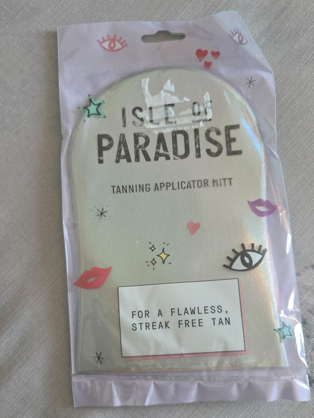 Isle of Paradise Iridescent Shimmer Kids Tanning Mitt - Pink Accents